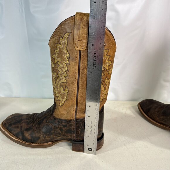 Cody James Square Toe Boots Child Youth Size 7.0 D Style BBSC1895 Leather Brown - Picture 16 of 16